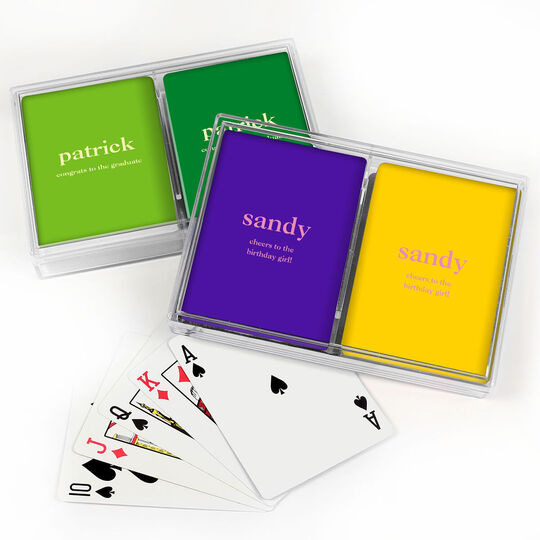 Design Your Own Big Name with Text Double Deck Playing Cards